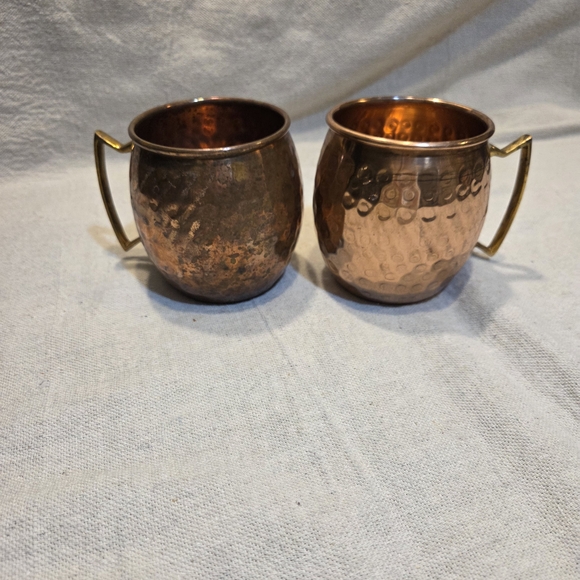 owl city Other - Hammered Copper Mugs with Gold Handles